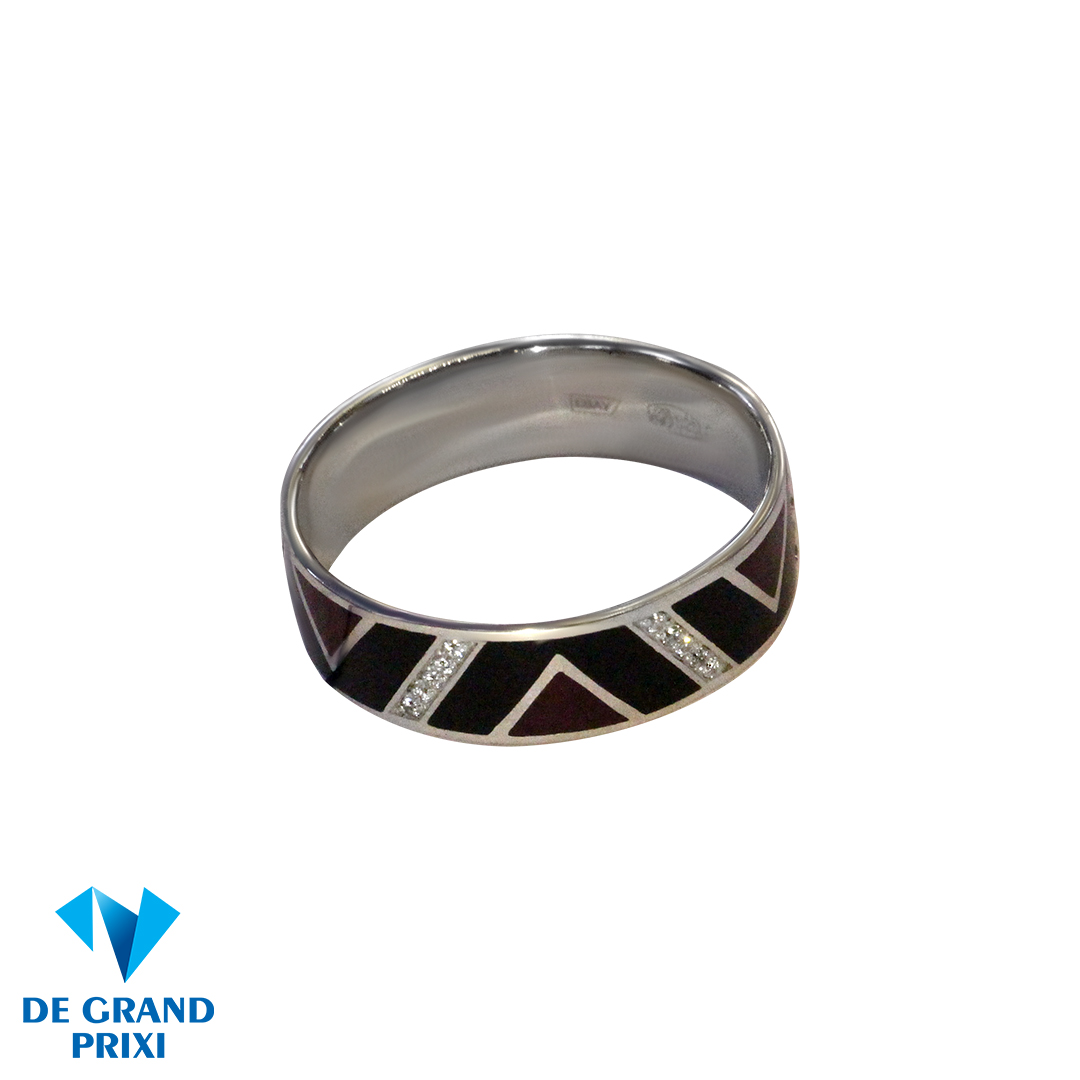 Серебряное кольцо с эмалью 