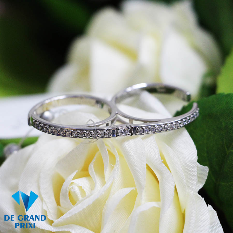 Кольцо - кастет из серебра с фианитами